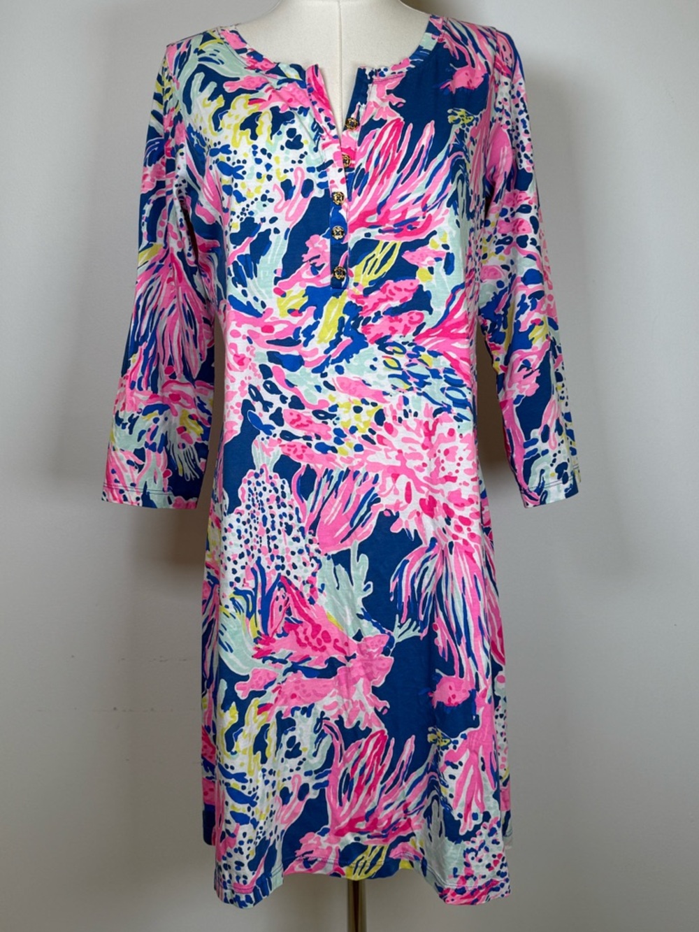 Lilly Pulitzer Banyan T-Shirt Dress ‘Sunken Treasure’ Print Women’s Size Medium